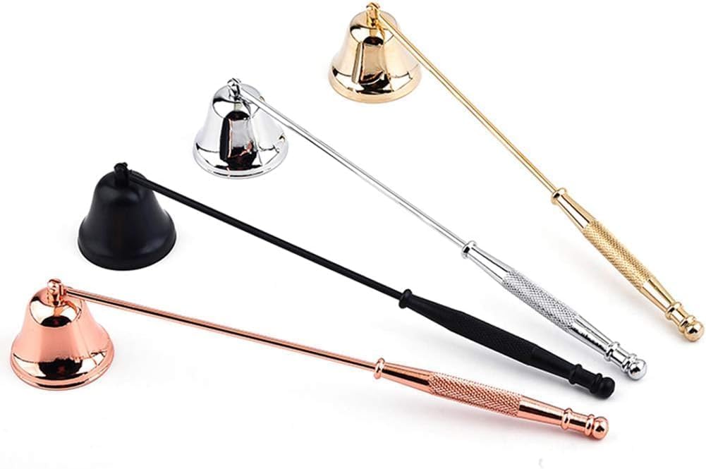 Metal Candle Snuffer with Extra Long Handle and Candle Wick Snuffers and Sleeves Accessories for Home Decor