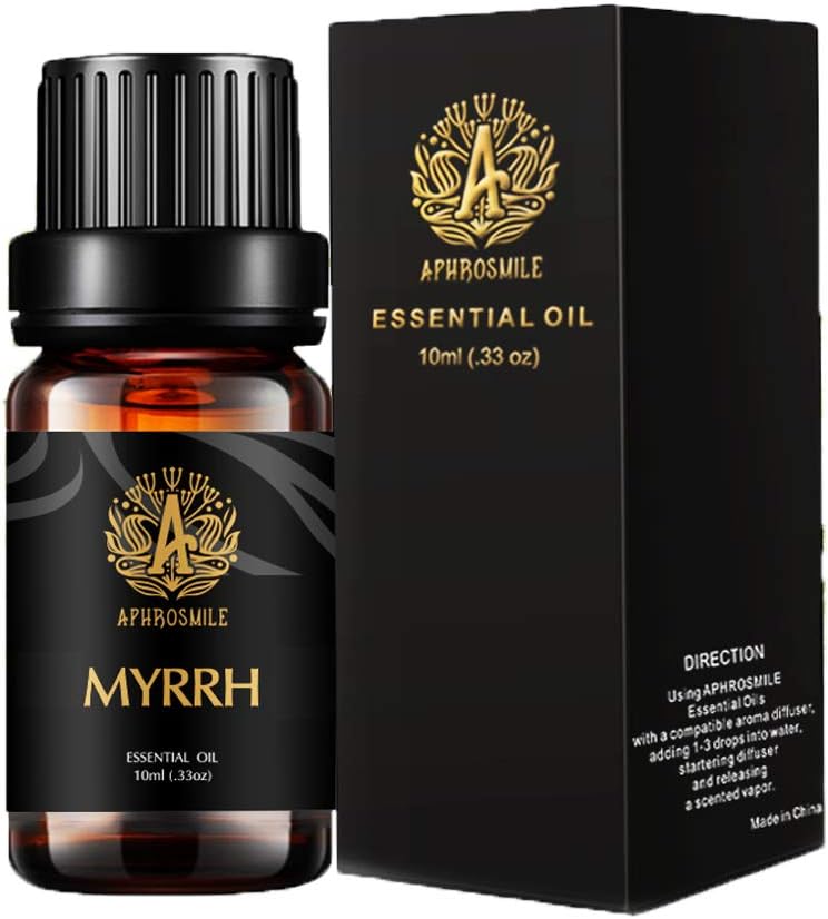 Myrrh Essential Oil - 100% Pure Myrrh Oil, Organic Therapeutic-Grade Aromatherapy Essential Oil 10mL/0.33oz