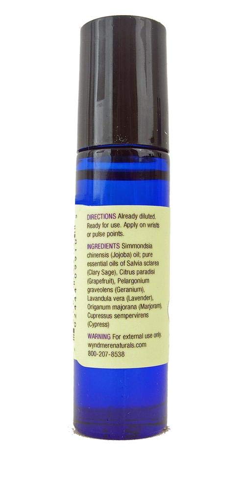 Hormonal Balance Roll-on Made with 100% Pure Essential Oils and Jojoba Oil for Topical Use Natural Relief - .27fl oz - Wyndmere Naturals