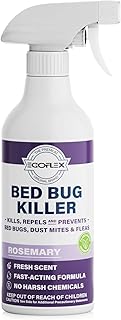 Bed Bug Spray for Home, Mattress, Furniture & Carpet – Bed Bugs Killer Treatment for Dust Mites, Fleas & Lice – Natural Essential Oil Pest Control Spray - 16 Fl Oz