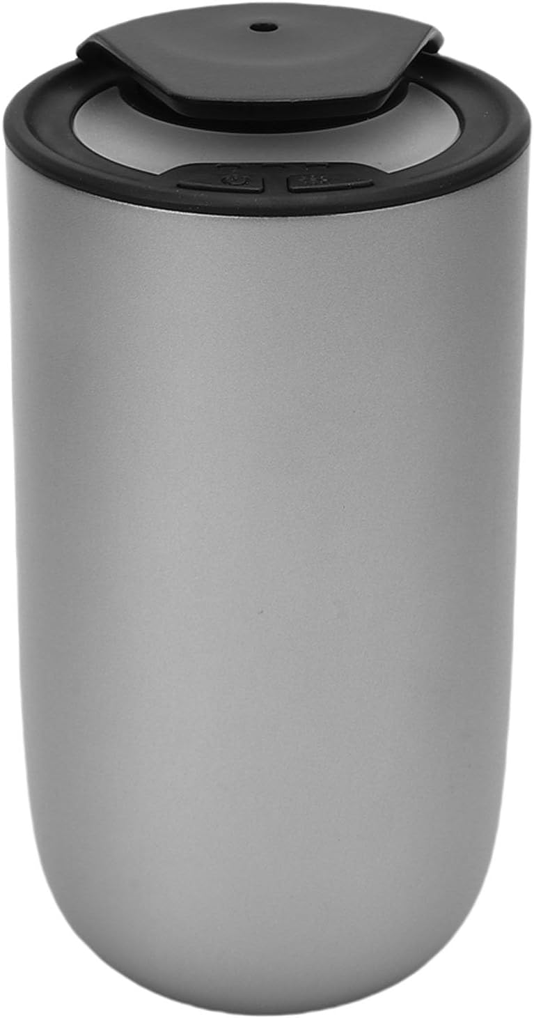 GOWENIC Waterless Essential Oil Diffuser, Aluminum Alloy Portable Aromatherapy Diffuser, Low Noise Leak Proof for Car Home Office, 15ml Essential Oil for Car Travel (Ti Silver)