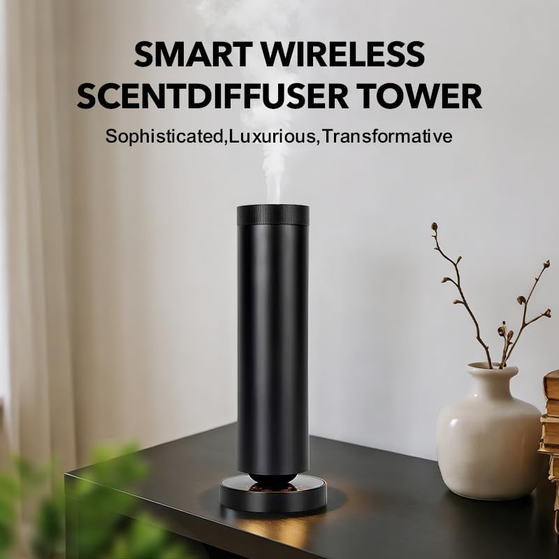 Cold Air Waterless Diffuser, Hotel Collection Diffuser, Waterless Essential Oil Diffuser for Homes, Offices, Covers 1000 Sq Ft, Remote Control (Fragrance Not Included)