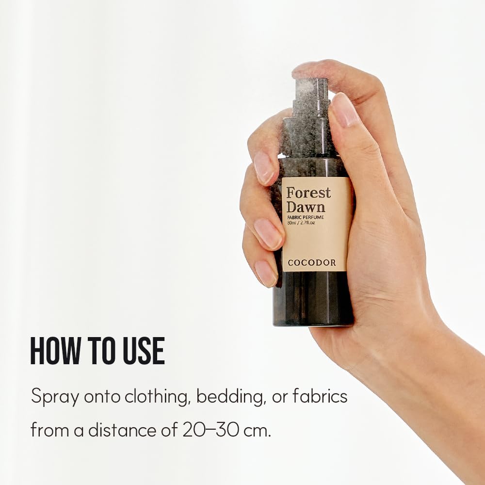 COCODOR Fragrance Room Spray/Forest Dawn/ 2.7oz(80ml)/ Made with Essential Oils, scented room closet fabric odor eliminator spray