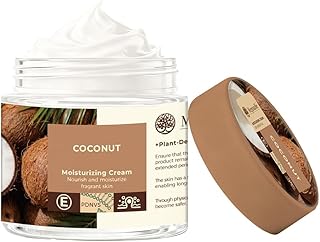 Moisturizing Cream - 200ml Hydrating Body & Face Moisturizer with Shea Butter & Sweet Almond Oil, Vitamin E for Nourishing & Brightening Skin, Long-Lasting Moisturization. (Coconut)
