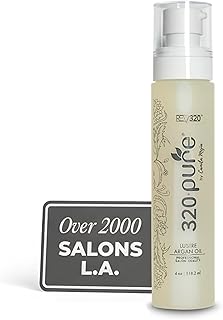 Rev320 320Pure Lustre Argan Oil For Hair 4oz Pump, Aceite de argán para el cabello, Argan Oil Hair Treatment with Pure Argon for Color-Treated, Damaged, Dry, Straight and Curly