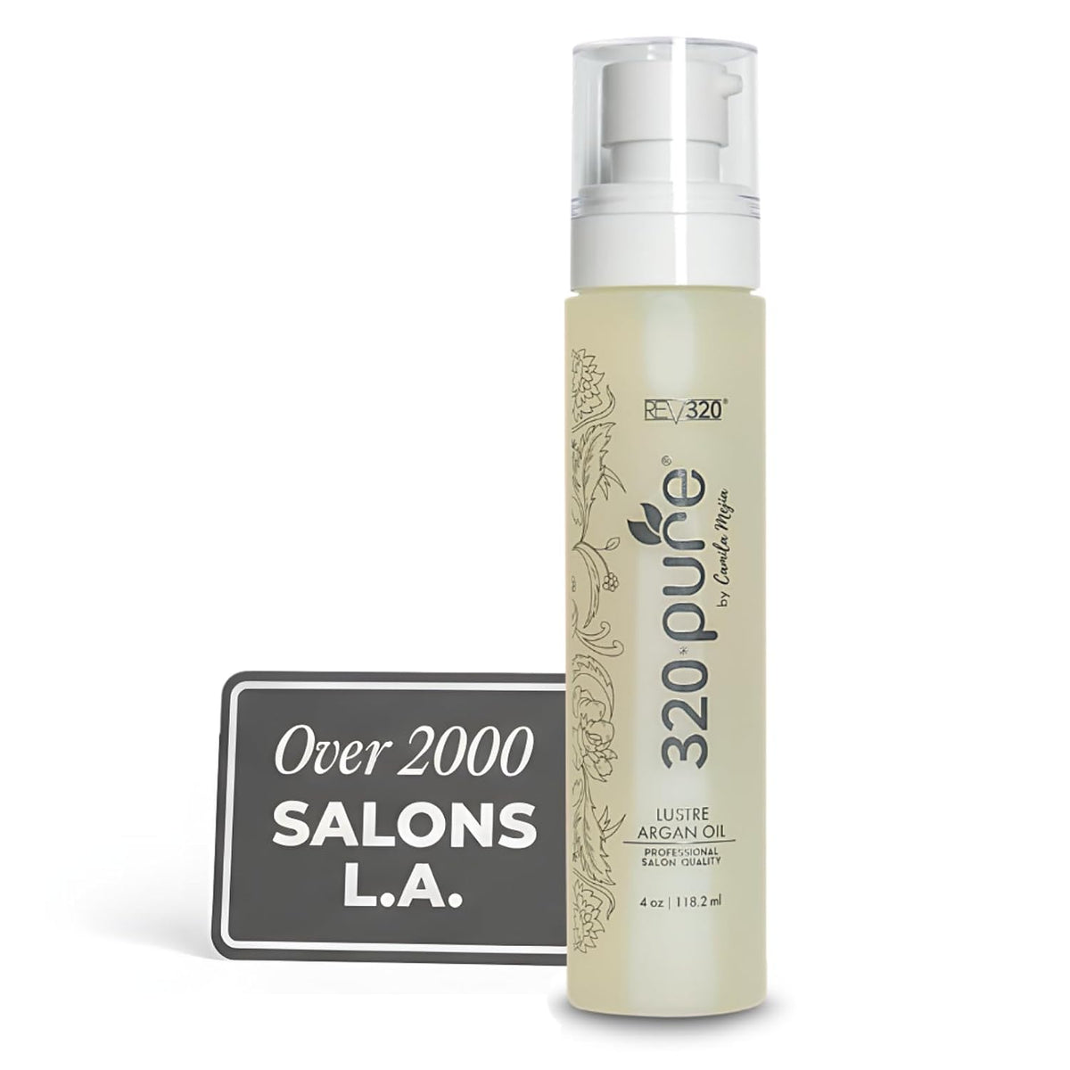 Rev320 320Pure Lustre Argan Oil For Hair 4oz Pump