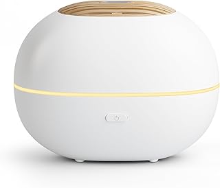 Soulorigin 100ml Mini Essential Oil Diffuser, Portable Aromatherapy Diffuser with Warm Light, One-Button Control, Auto Shut-Off, Quiet Ultrasonic Mist for Home, Travel, Yoga, Meditation (White)