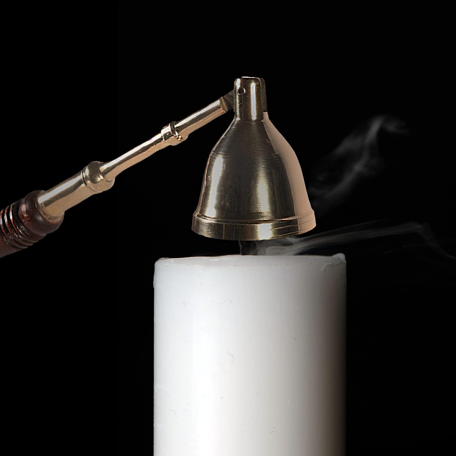 Incense Garden Candle Snuffer - 2 Pack - Brass Tip with Wood Handle
