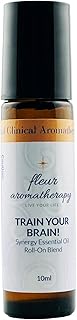 Train Your Brain Synergistic Essential Oil Roll-On 10ml – Focusing On-the-Go Aromatherapy – Professional Clinical Aromatherapy Quality – Fleur Aromatherapy
