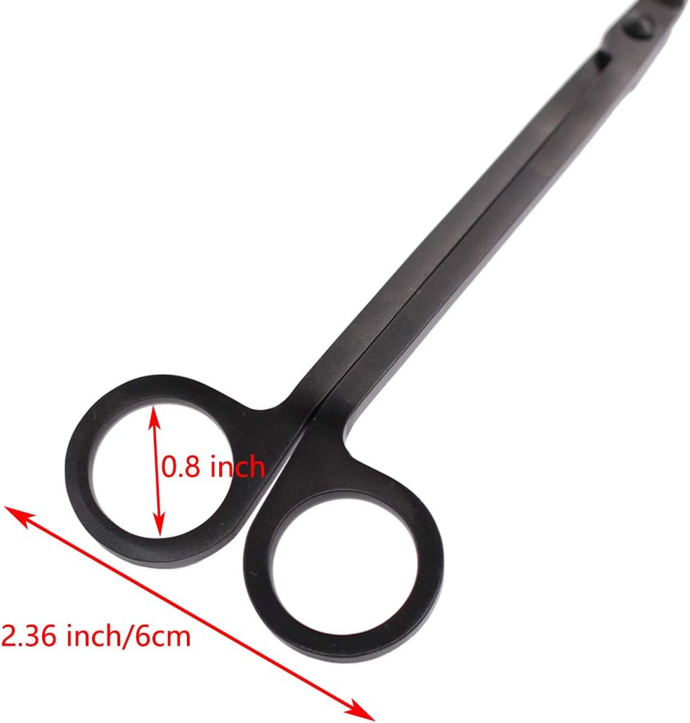 ApplianPar Candle Snuffer Wick Trimmer Cut Stainless Steel Black Clipper Scissor Candle Tool Pack of 3