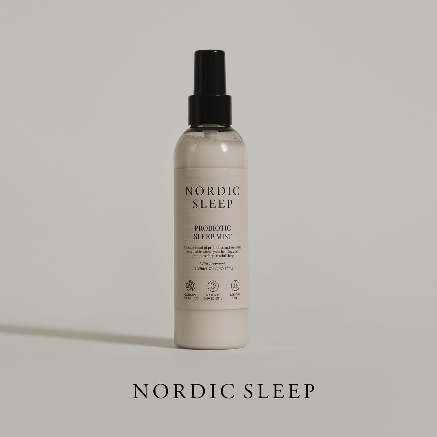 Nordic Sleep Sleep by Fossflakes, Mist 190 ml – Calming Pillow & Room Spray with Lavender, Ylang-Ylang & Bergamot, Probiotic Odor Neutralizer, Go to Bed Aid Mist for Bedroom