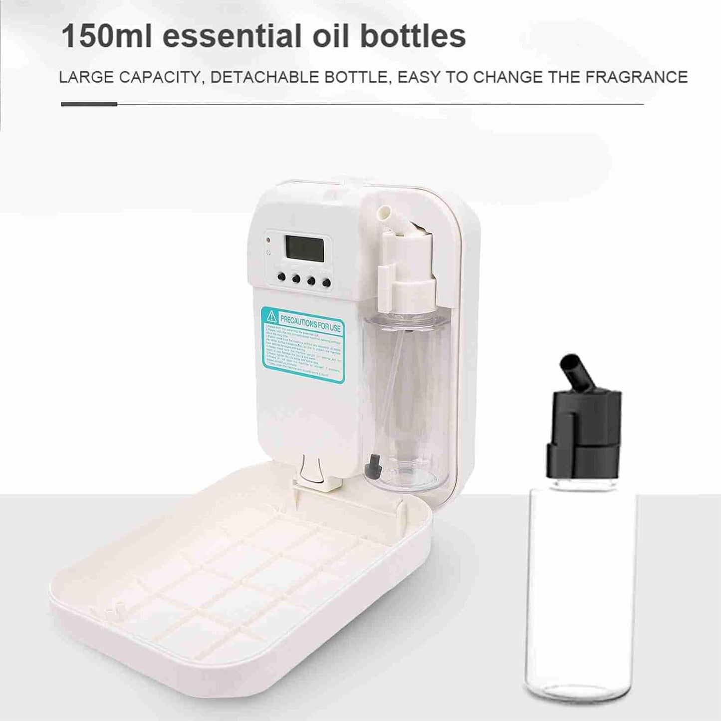 Hotel Waterless Oil Diffuser Cold Air Technology, Smart Scent Diffuser Clean Air Machine Essential Oil, 150ml Aromatherapy Essential,for Home Office Hotel Spa Salon (White)