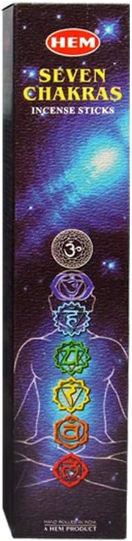 Hem Seven Chakras Incense Sticks – 35 Sticks Variety Set (7 Fragrance Packs) – Aromatic Incense for Meditation, Yoga & Home Fragrance.