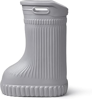 Foot Spa Bath,Boot Shaped with Massage Bumps & Calf Soaking for Relaxation, Pain Relief and Improved Circulation (grey,L)