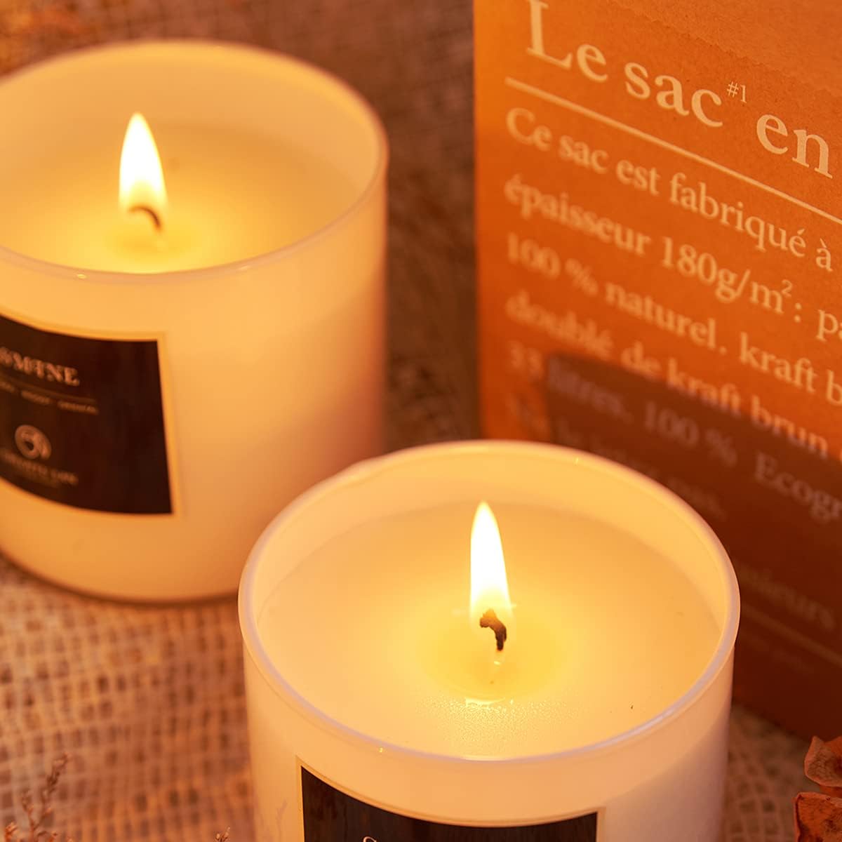 Fresh Linen Candles Laundry Candles Non-Toxic Air Freshening Scented Candle Decorative Pet Odor Eliminator for Home Luxury Scented Soy Jar Candle for Bathroom Decor 7.1 oz 2 Pack