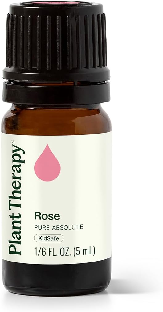 Plant Therapy Rose Absolute Essential Oil, 5 mL (1/6 oz), 100% Pure, Undiluted, Calming & Emotionally Grounding, Great Essential Oil for Skincare