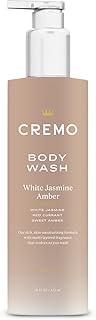 Cremo White Jasmine Amber Skin Moisturizing Body Wash for Women, Notes of White Jasmine, Red Currant, and Sweet Amber, 16 Fl Oz