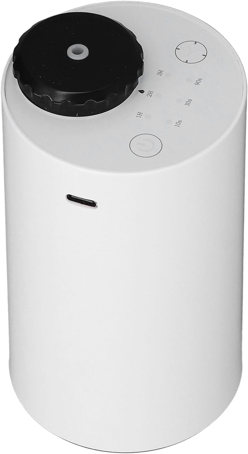 Waterless Scent Diffuser, Cold Air Scent Machine, Air Freshener with Timer, Quiet Automatic Fragrance Release, Ideal for Bedroom, Living Room & Office (White)