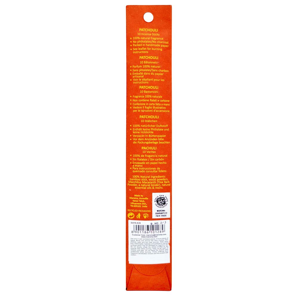 Maroma Eda Incense, Patchouli, 10 Count