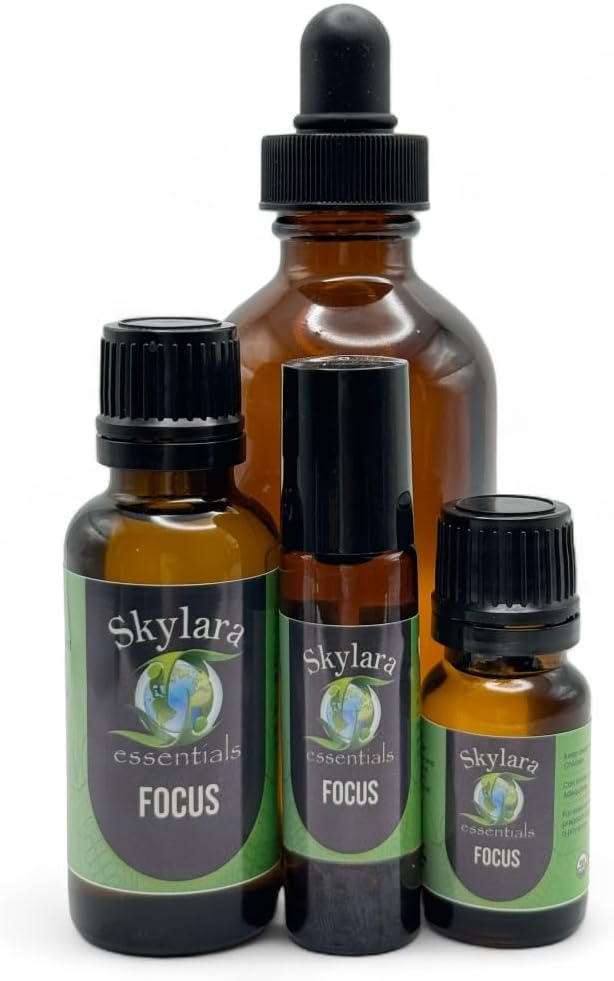 Focus - Organic Essential Oil Blend (Clarity Enhancing) (10ml Roll On)