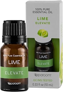 SpaRoom Aromatherapy 100% Pure Undiluted Essential Oil, Elevate Lime, 10 mL