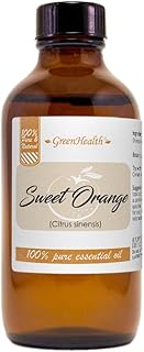 Sweet Orange – 4 fl oz (118 ml) Glass Bottle w/Cap – 100% Pure Essential Oil – GreenHealth