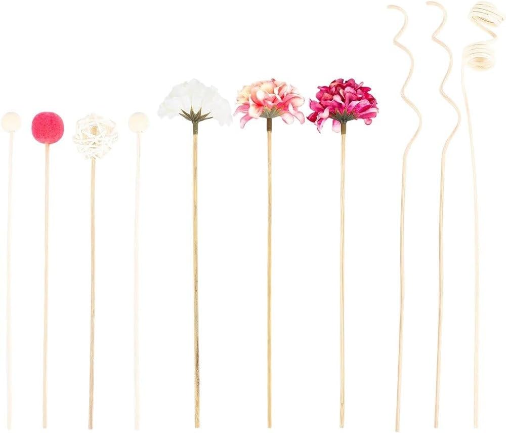 10 Pcs Reed Diffuser Stick, Rattan Flower Reed Fragrance Diffuser Set, Fragrance Diffuser Replacement Rattan Sticks Home Decor