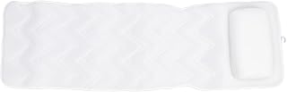 Ejoyous Full Body Bath Pillow, Spa Bathtub Pillow with Anti Slip Suction Cups, Luxury Bath Cushion Mat for Tub, White, Polyester, Neck/Back Support, Comfortable Spa Experience