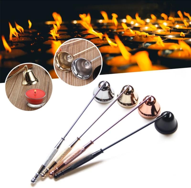 Gold Metal Candle Snuffer Wick Snuffer with Long Handle Accessories
