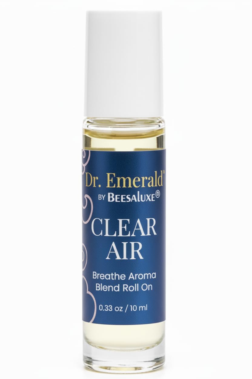Dr. Emerald Clear Air Essential Oil Aromatherapy Blend Roll On - Fresh Botanical Oil with Eucalyptus