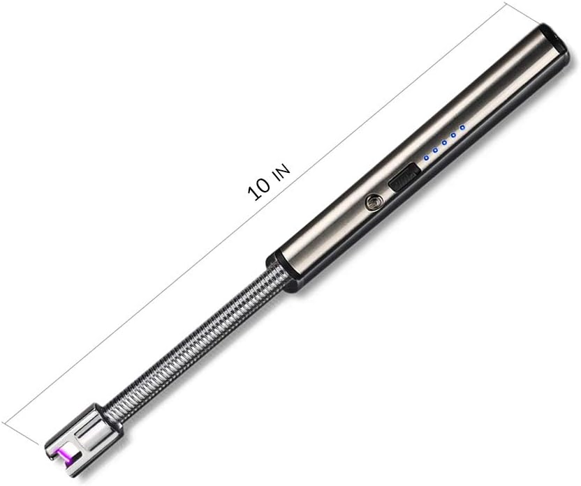 Electric Arc Grill Lighter USB Rechargeable with Flexible Neck - Windproof Fire Starter Great for Grills, Candles & Campfires