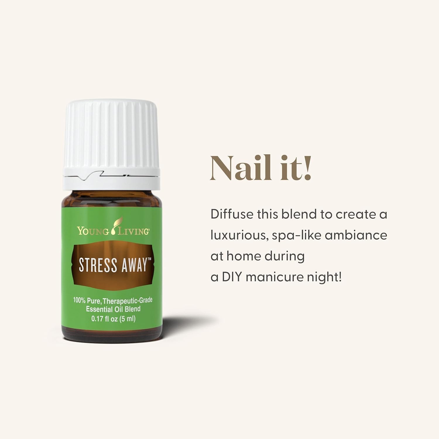 Young Living Stress Away Essential Oil Blend | 5 ml | Sweet Lime & Vanilla Aromatherapy Oil for Diffusers, Massage & DIY Blends | Relaxing Fragrance for Home, Office & Everyday Aromatic Use