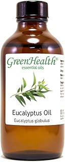 GreenHealth Eucalyptus Essential Oil 4 fl oz – 100% Pure & Natural – Aromatherapy Oil for Diffuser, Air Freshener, Cleaning, Home Fragrance – Therapeutic Grade – Large Value Size