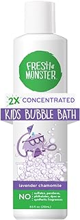 Fresh Monster Kids Foaming Bubble Bath | Hypoallergenic, Natural for Kids & Toddlers | Super Concentrated | Soothing Lavender Scent | Bath Time Essentials
