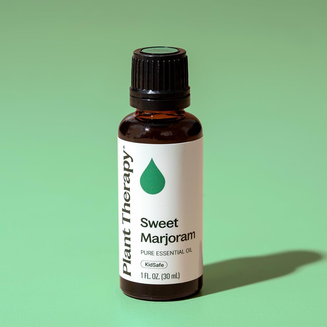 Plant Therapy Sweet Marjoram Essential Oil 30 mL (1 oz) 100% Pure, Undiluted, Soothing Aromatherapy for Digestive Support and Sore Muscles