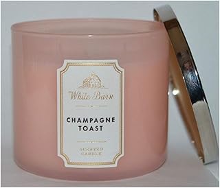 Bath and Body Works White Barn Champagne Toast 3 Wick Candle 14.5 Ounce Basic White Barn Label