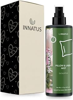 All-Natural Rose Pillow & Linen Spray – 4oz Aromatherapy Mist for Relaxation & Better Sleep – Chemical-Free, Water-Based Bedding & Room Spray (Eucalyptus)