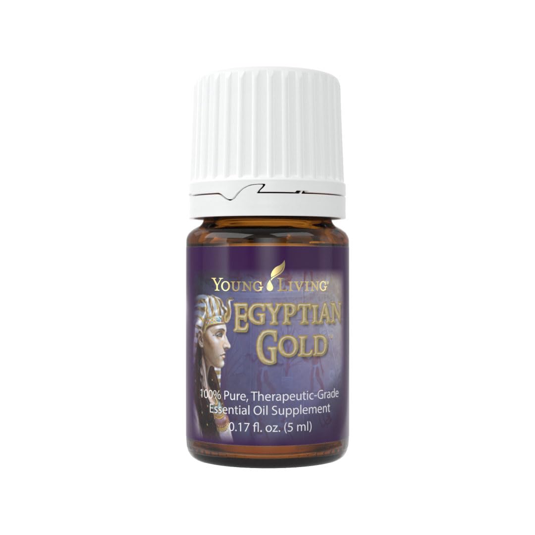 Young Living - Egyptian Gold Essential Oil 5 ml | Ancient Biblical Oils | Aromatic Devotion Blend | Exotic Musky Aroma | Spiritual Aromatherapy for Meditation & Relaxation