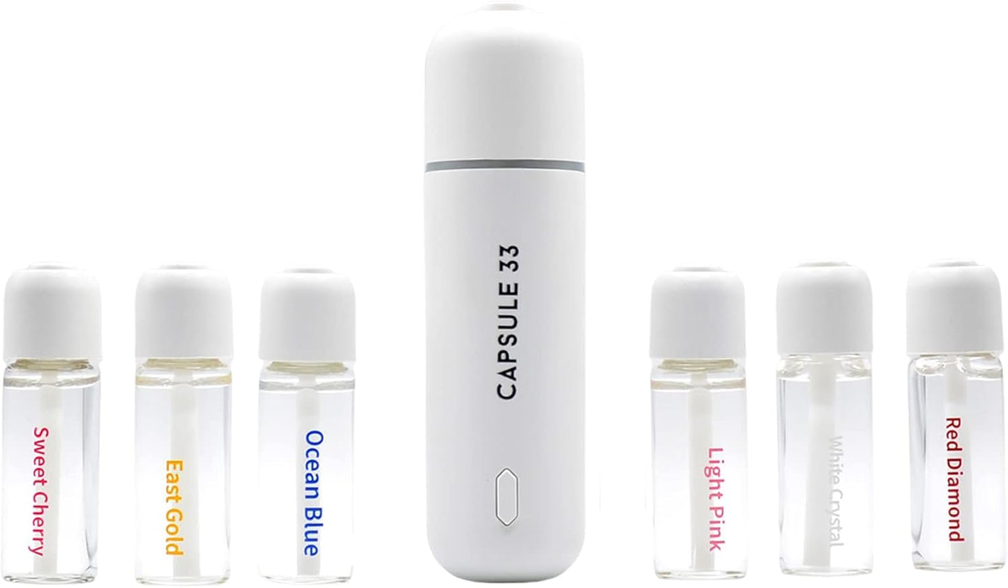 Car Perfume Diffuser, (UPGADED) Air freshener, Waterless Diffuser, Smart Ultrasonic Air Freshener with 6 Premium Fragrances, Automatic (On/Off), Car Gift for Men and Women (Black)