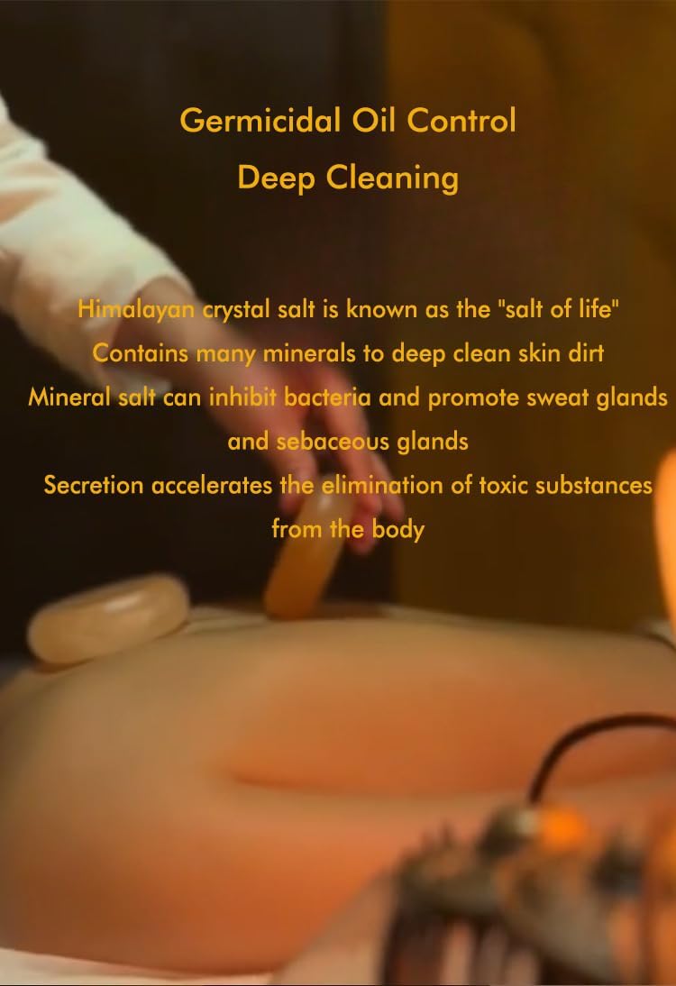 Large Hot Massage Stones Set Himalayan Salt Heated Warmer Stone for Spa Massage 2.56 x 3.93in (6.5x10cm)