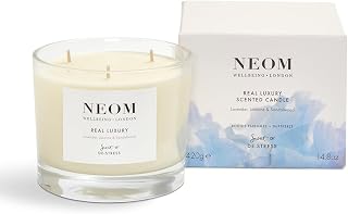 NEOM - Candle, 3 Wick | Lavender, Jasmine & Sandalwood | Scented Candles for Home | Luxury Aromatherapy Candles | Essential Oil Candles | Tranquil & Relax | Signature De-Stress Scent