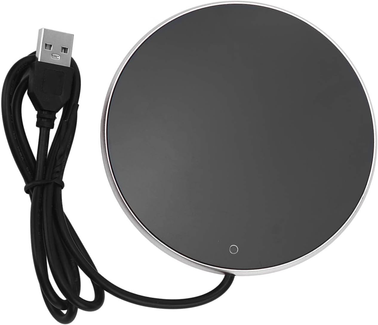 USB Candle Warmer Plate Auto Shut Off Small Portable 5V 2A Coffee Mug Warmer for Home Office Silver