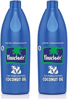 Parachute Coconut Oil| 100% Pure & Natural| Unrefined Coconut Oil| No Chemicals & Preservatives| Fresh Long Lasting Aroma| Untouched By Hands| 15 Fl Oz | Pack of 2