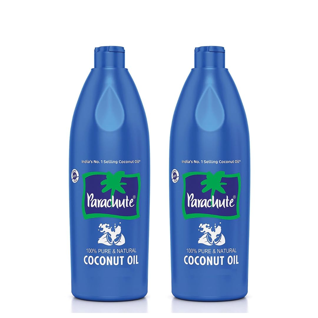 Parachute Coconut Oil| 100% Pure & Natural| Unrefined Coconut Oil| No Chemicals & Preservatives| Fresh Long Lasting Aroma| Untouched By Hands| 15 Fl Oz | Pack of 2