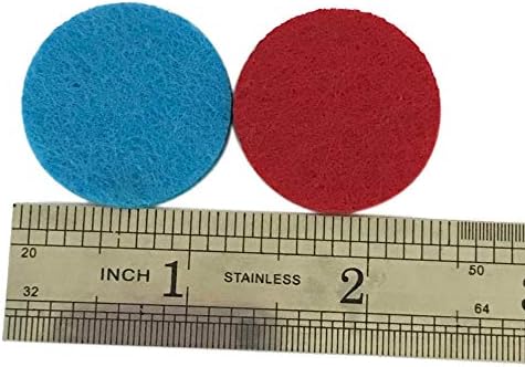 Julie Wang 100PCS 1.18 inches Round Essential Oil Diffuser Felt Pads for Locket Necklace Replacement Refill Pads Thickened Washable Absorbent 30MM