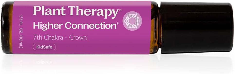 Plant Therapy Chakra 7 Higher Connection (Crown Chakra) Essential Oil Blend Pre-Diluted Roll-On 10 mL (1/3 oz) 100% Pure, Natural Aromatherapy