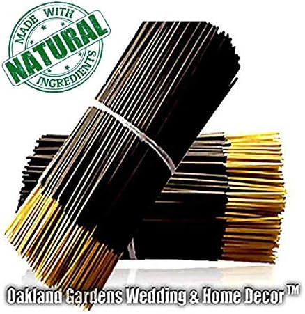 Sandalwood, Frankincense, Egyptian Musk, Mango Butter, Nag Champa, Rain - Premium Choice Natural Incense by Oakland Gardens (100 x Sandalwood Incense)