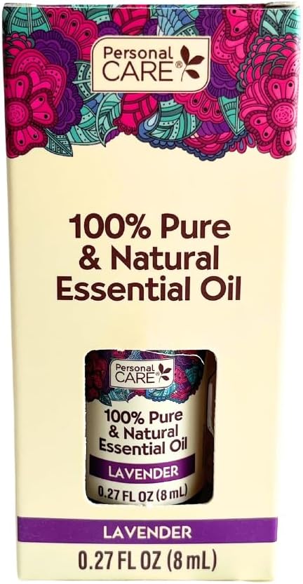 Personal Care Pure Lavender Essential Oil, 0.27 Fl Oz (2 Count) – 100% Natural for Relaxation and Massge