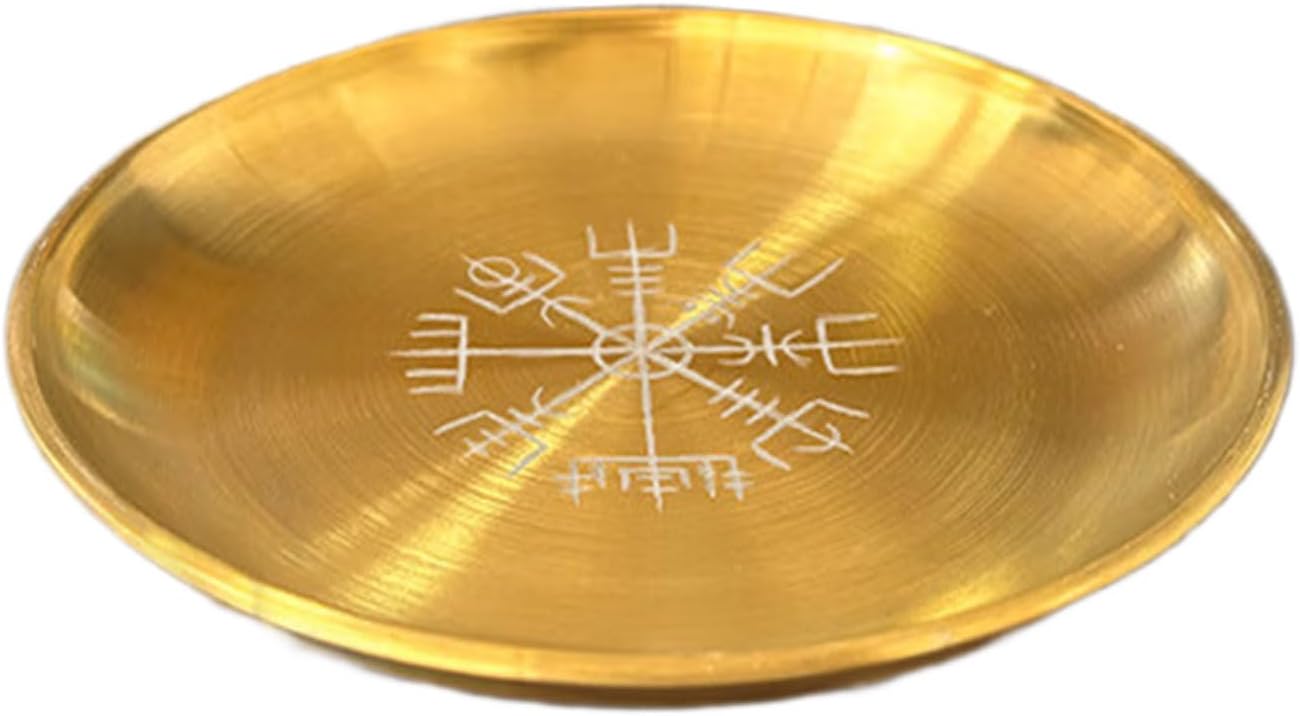 Candlestick Round Plate Pagans Ritual Tray Holder Incenses Burners Home Decoration Jewelry Crystal Storage Tray Jewelry Crystal Storage Trays Organizers
