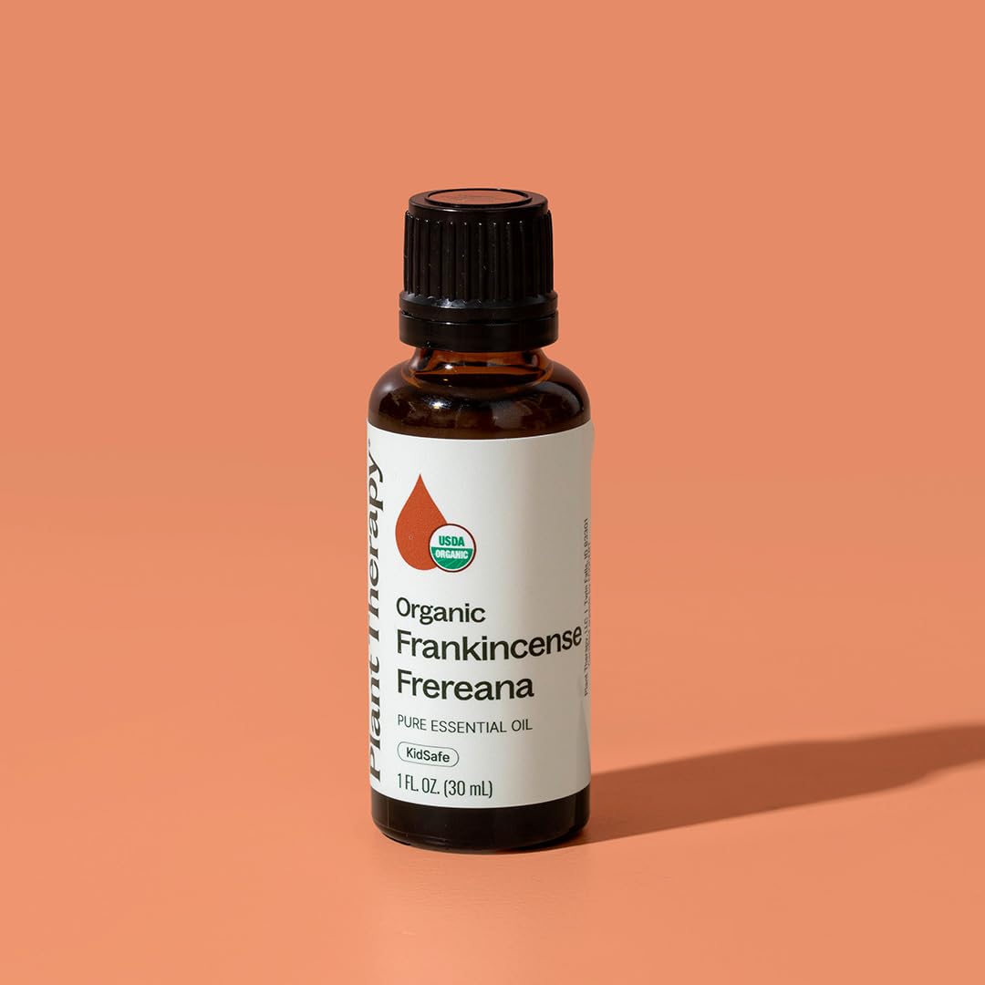 Plant Therapy Organic Frankincense Frereana Essential Oil 30 mL (1 oz), 100% Pure, USDA Certified Organic, Undiluted Aromatherapy Oil for Skin Care, Immune Support & Relaxation
